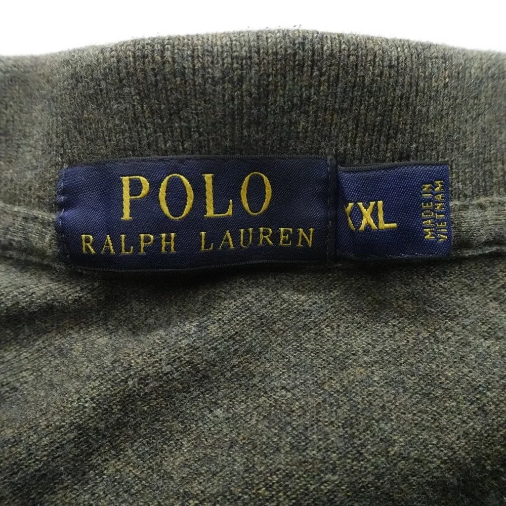 Polo Ralph Lauren Polo Shirt Mens XXL Brown Long Sleeve Pony Casual Rugby Preppy